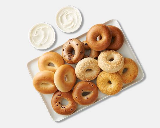 Order Baker's Dozen Bagels & Cream Cheese food online from Caribou Coffee store, Minnetonka on bringmethat.com