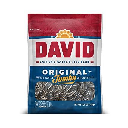 Order David Roasted And Salted Original Sunflower Seeds food online from Exxon Food Mart store, Port Huron on bringmethat.com