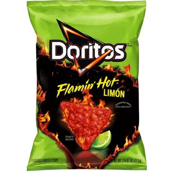Order Doritos Flamin' Hot Limon Flavored Tortilla Chips food online from Lone Star store, Sherman on bringmethat.com