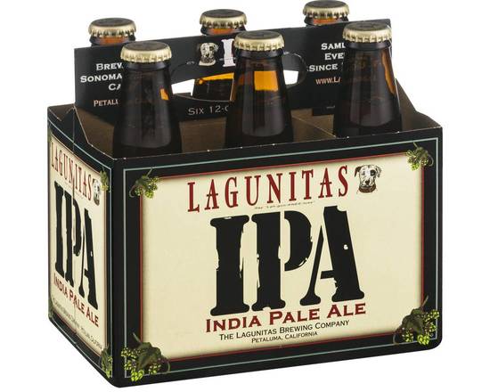 Order Lagunitas IPA, 6pk-12oz bottle beer (6.2% ABV) food online from Pit Stop Liquor Mart store, El Monte on bringmethat.com