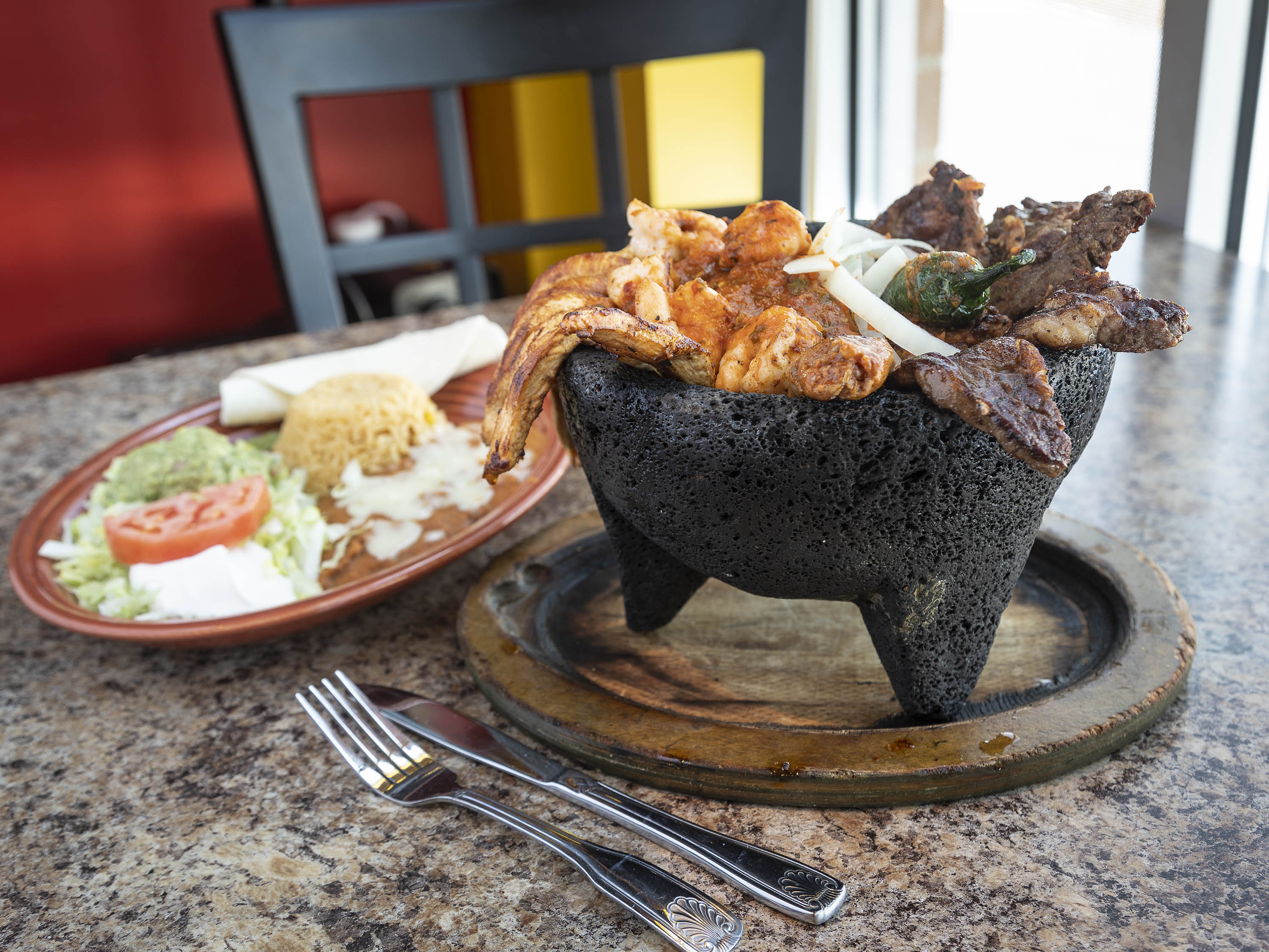 Order Molcajete food online from Sol De Mexico Bar & Grill store, Milford on bringmethat.com