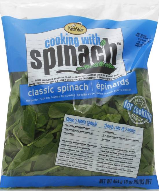 Order Newstar · Cooking with Spinach Classic Spinach (16 oz) food online from Safeway store, Turlock on bringmethat.com