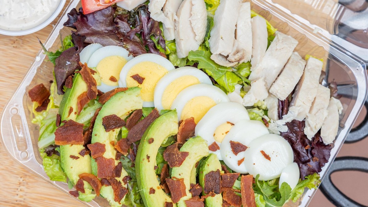 Order Chopped Cobb Salad food online from Deli-icious store, San Diego on bringmethat.com