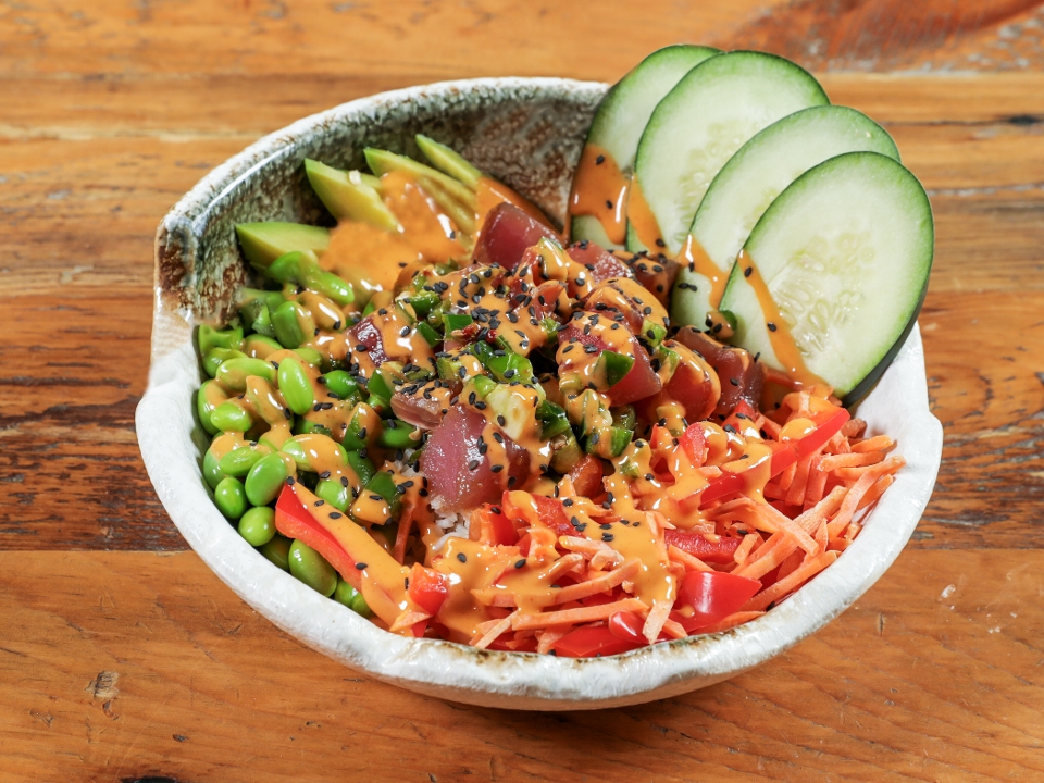Order Volcano Poke Bowl food online from The Block store, St. Louis Park on bringmethat.com
