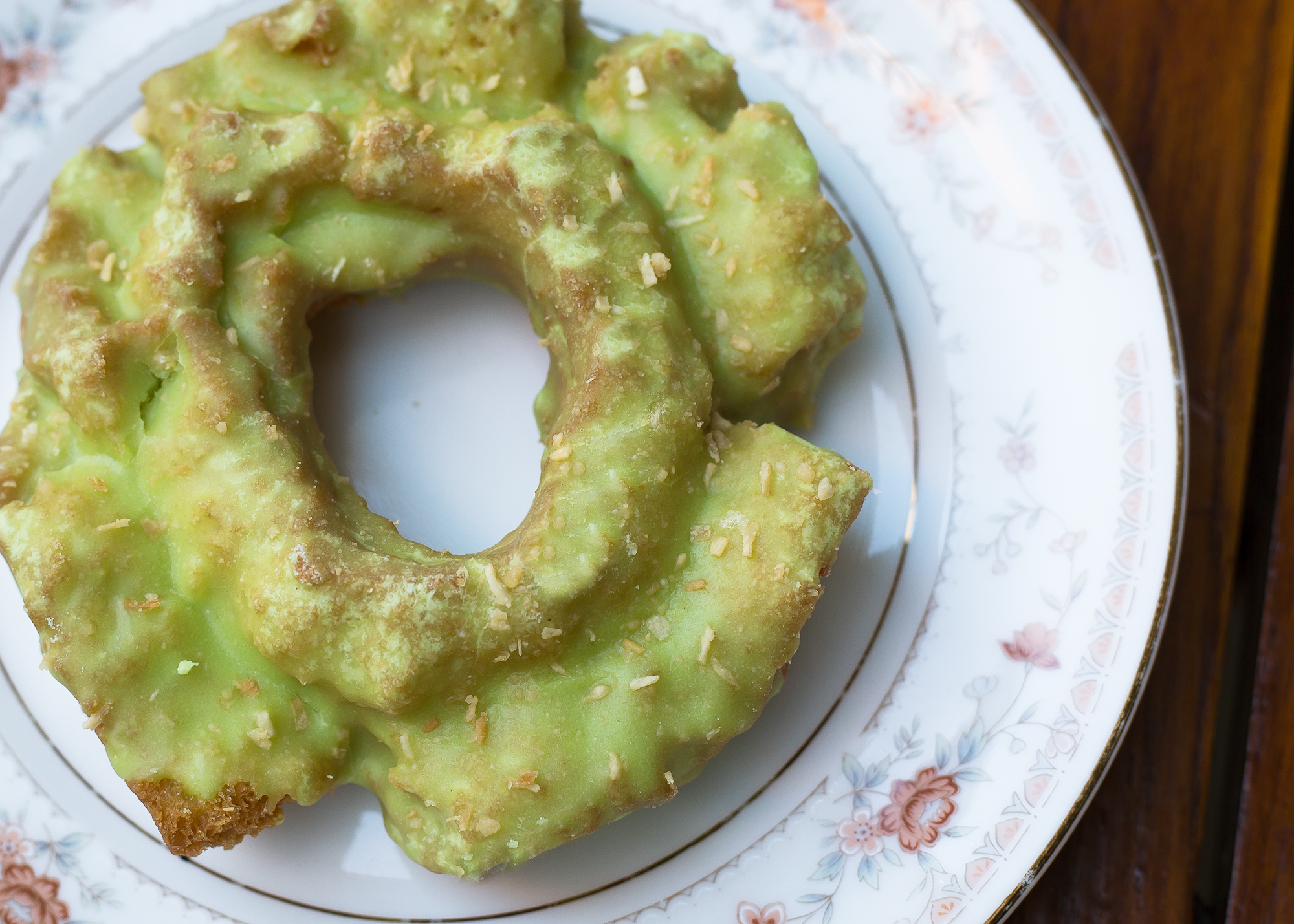 Order Pistachio Old Fashioned Doughnut food online from Doughnut Vault store, Chicago on bringmethat.com