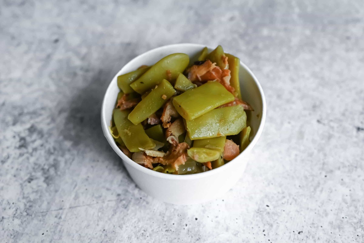 Order Green Beans with Bacon food online from City Barbeque Durham store, Durham on bringmethat.com