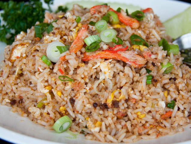 Order Crab Fried Rice food online from Thai Fiesta Cafe store, Paramount on bringmethat.com