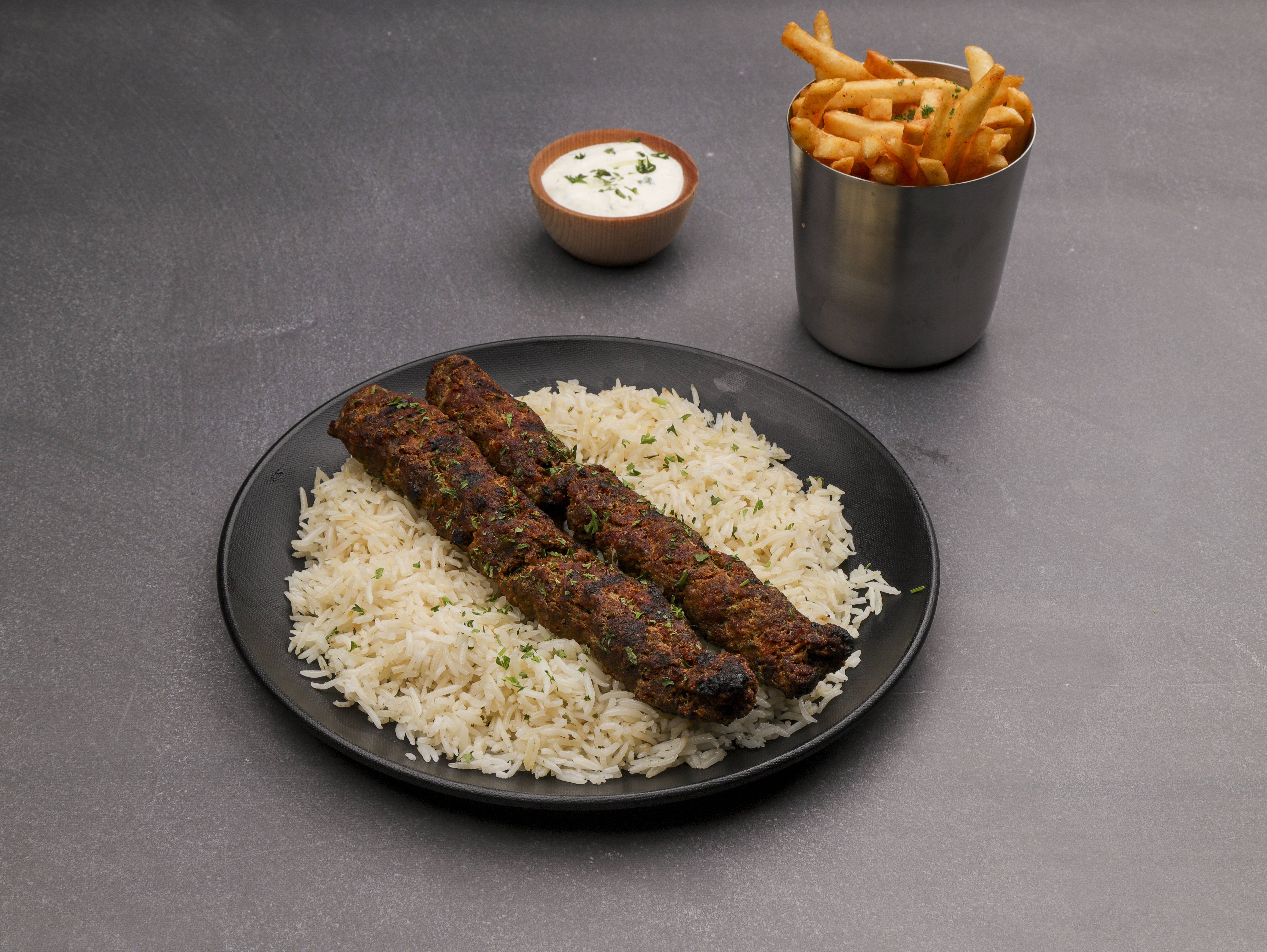 Order Kefta Plate food online from Tangier Hamza’s Mediterranean Cafe store, Fayetteville on bringmethat.com