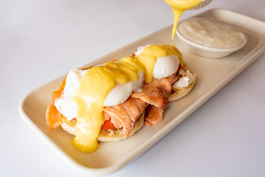 Order Smoked Salmon Benedict food online from Kup A Joe Cafe store, Frankfort on bringmethat.com