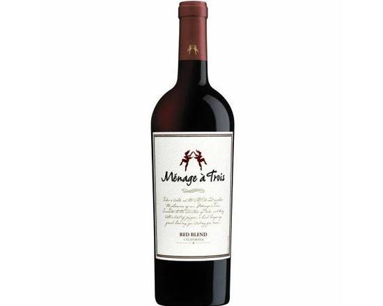 Order Menage A Trois California Red Wine 2017, 750mL wine (13.6% ABV) food online from House Of Wine store, New Rochelle on bringmethat.com