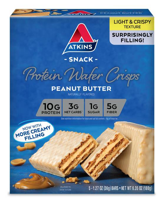 Order Atkins Snack Protein Wafer Crisps Peanut Butter (5 ct) food online from Rite Aid store, PITTSBURGH on bringmethat.com
