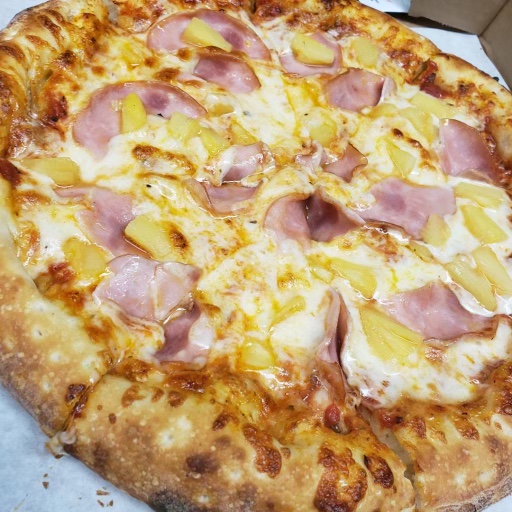 Order 16” Hawaiian Pizza food online from Ove Pizzeria store, Studio City on bringmethat.com