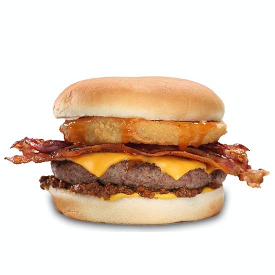 Order Big JB&B BBQ Bacon Burger  food online from Hwy 55 Burgers Shakes & Fries store, Conover on bringmethat.com
