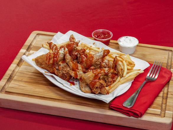 Order 10 Wings With (Fries & Liter Pop) food online from Star Gyros store, Chicago on bringmethat.com