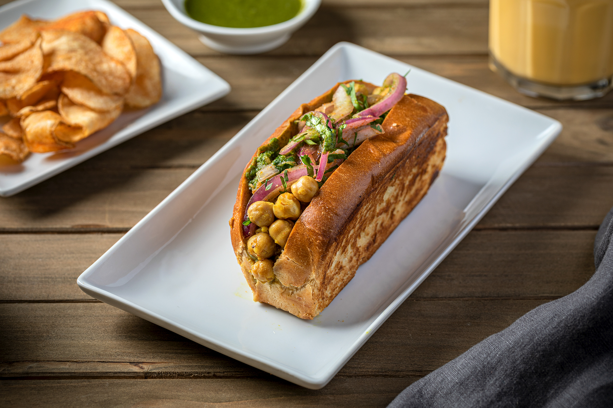 Order Chickpea Chana Roll food online from Bombay Eats store, Chicago on bringmethat.com