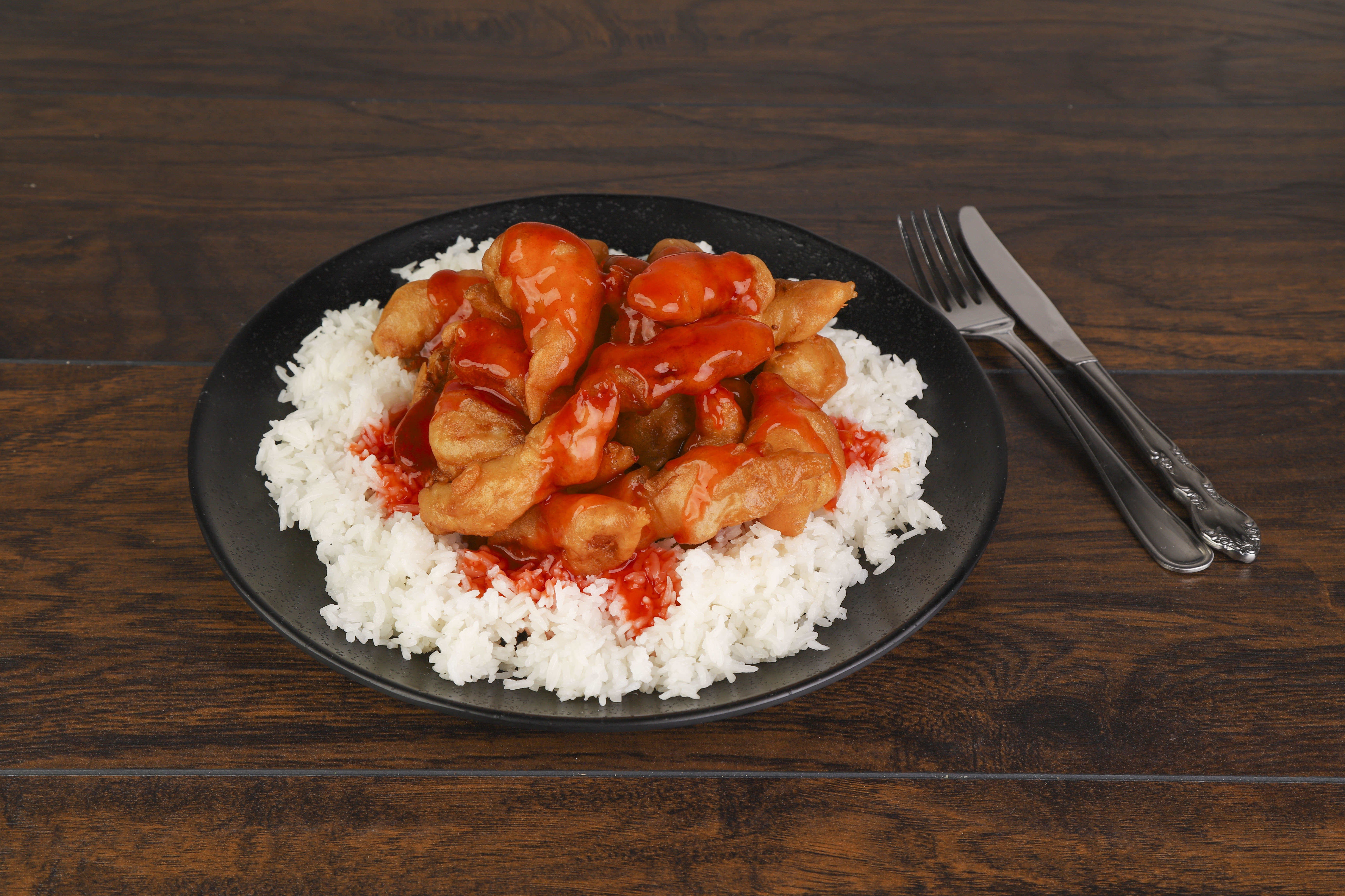 Order 50. Sweet and Sour Chicken food online from Ninja Asian Fusion store, Cincinnati on bringmethat.com