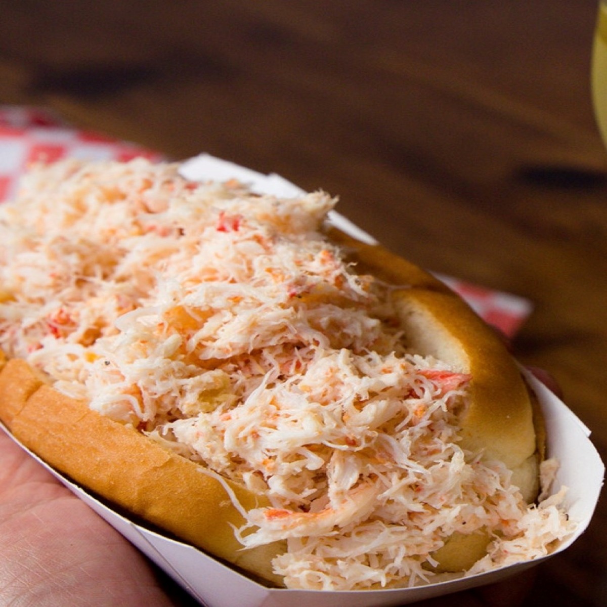 Order Crab Meat Roll food online from Pete's Seafood And Sandwich store, San Diego on bringmethat.com