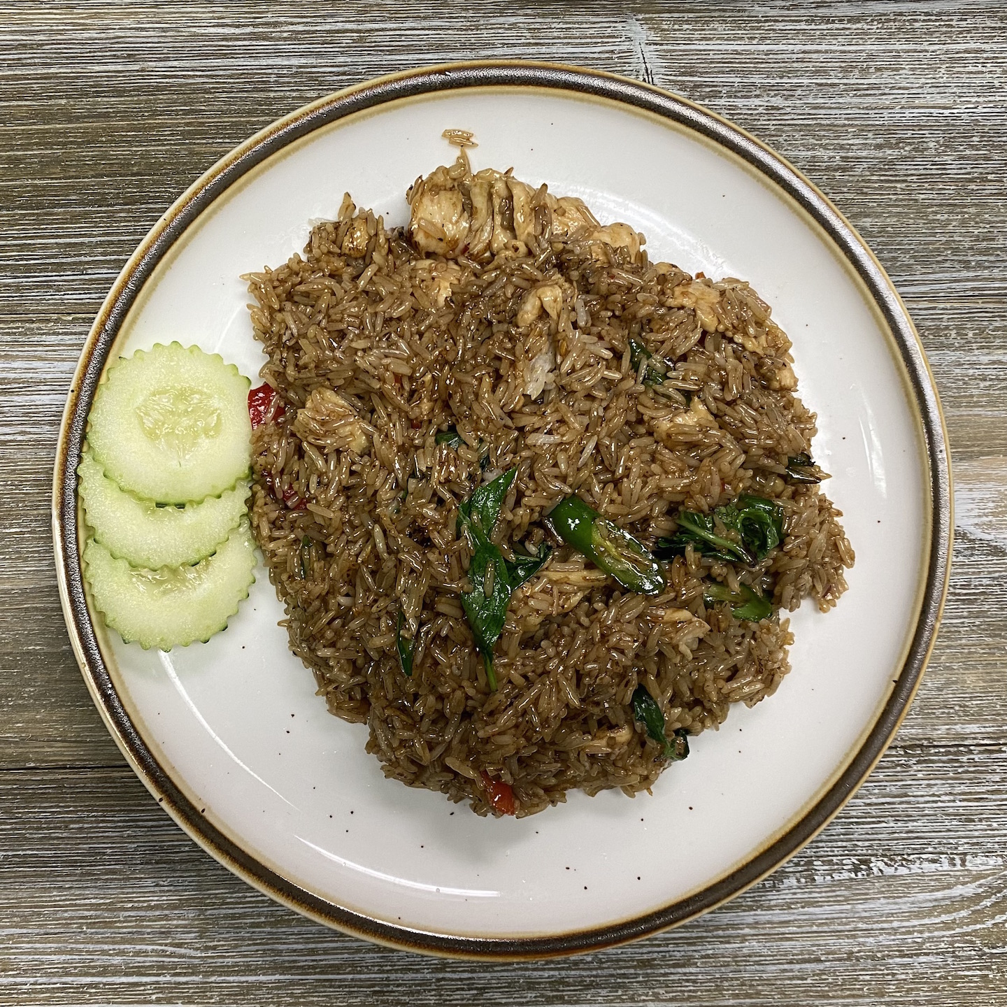Order Spicy Basil Fried Rice food online from La Ong Thai Bistro store, Herndon on bringmethat.com