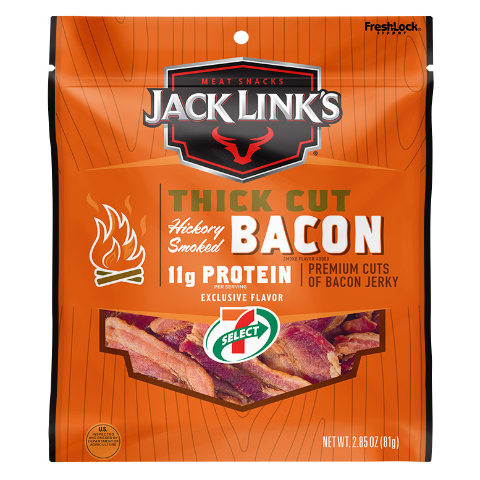 Order 7-Select Jack Links Hickory Smoked Bacon Jerky 2.85oz food online from 7-Eleven store, Chandler on bringmethat.com