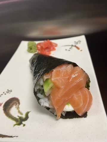 Order Salmon Hand Roll food online from 760 Sushi Bros store, Victorville on bringmethat.com