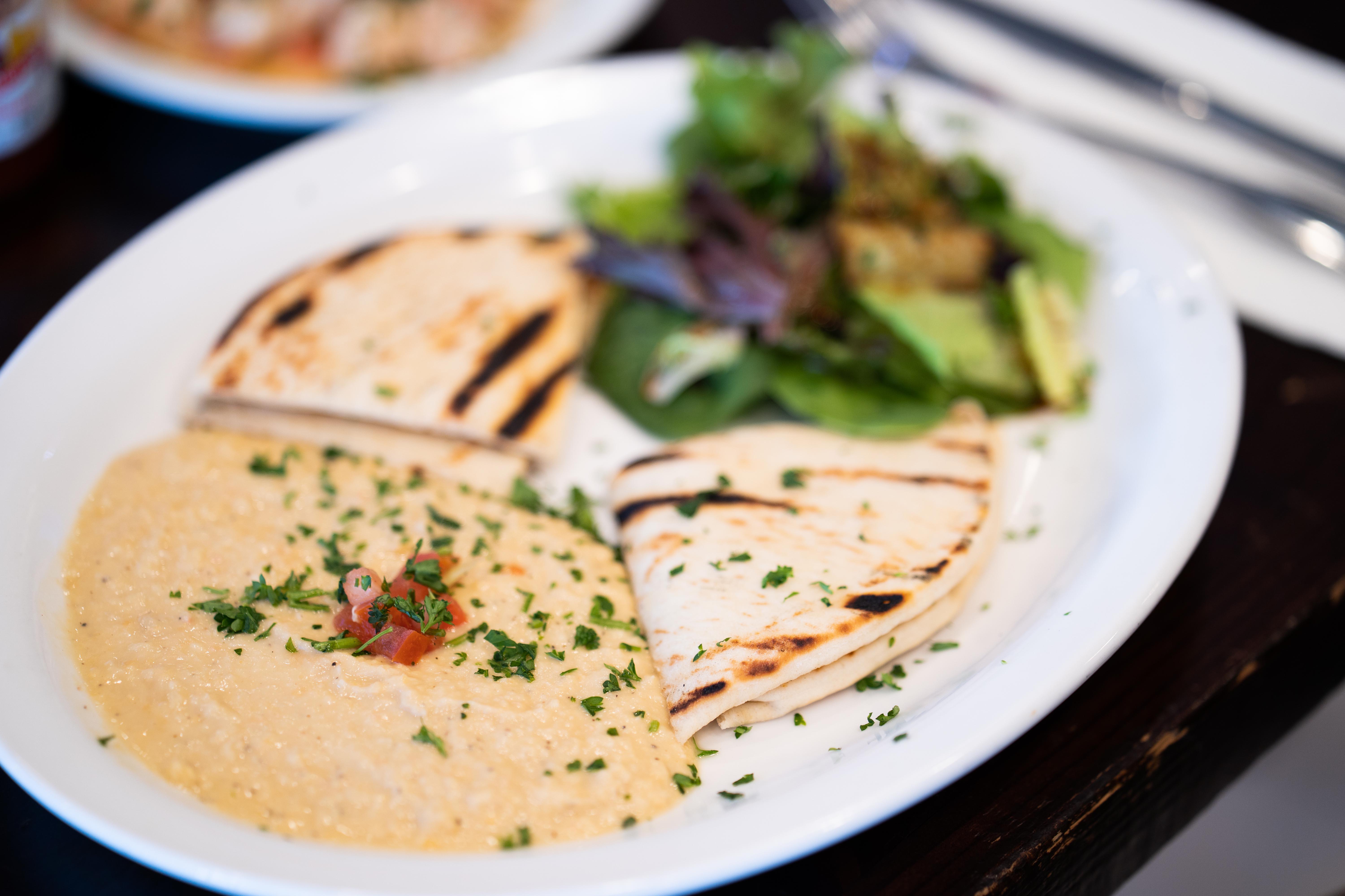 Order Hummus & Pita Appetizer food online from Off The Boat Fish Grill store, Placentia on bringmethat.com