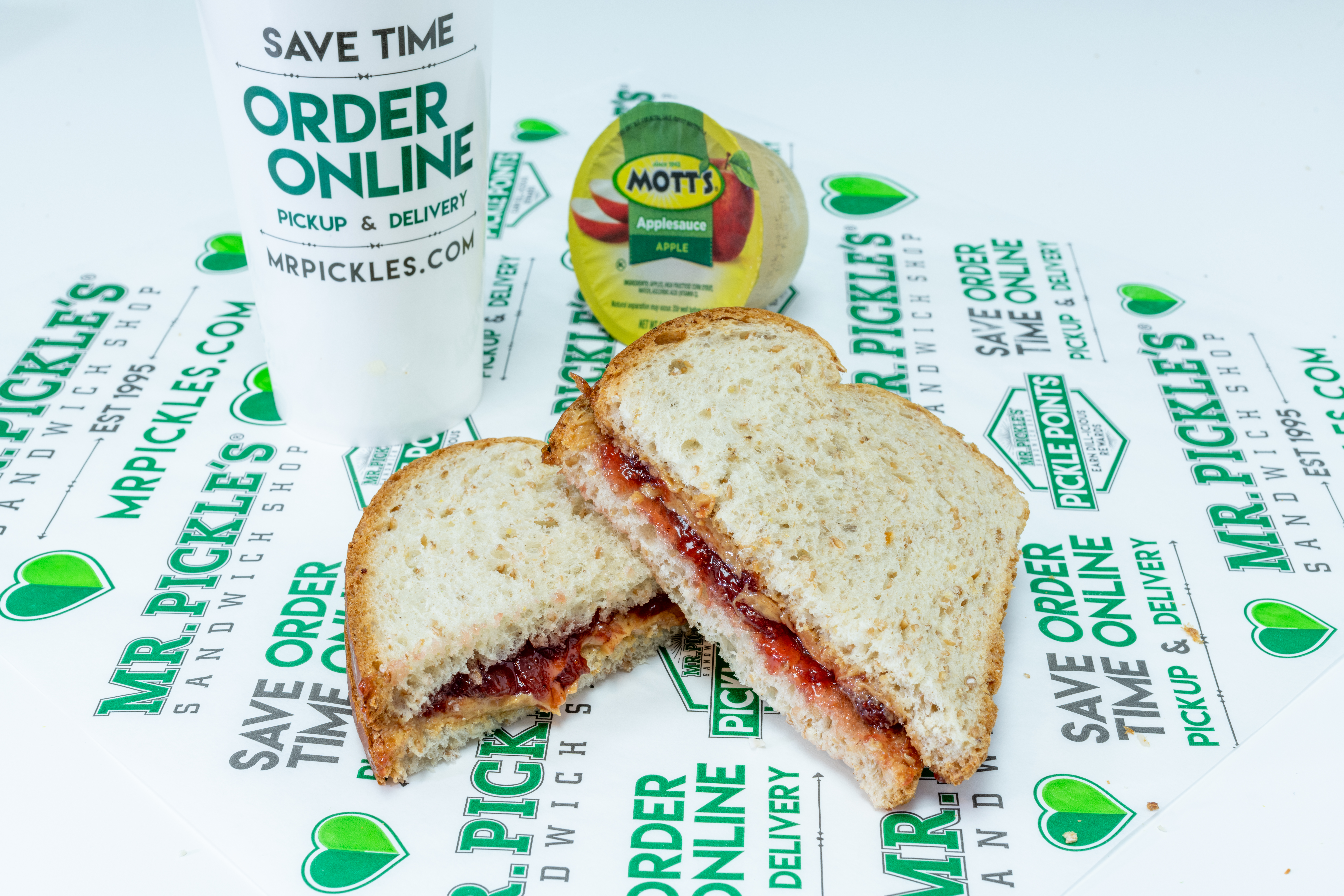 Order Kids PB&J Meal food online from Mr. Pickle's Sandwich Shop store, Castro Valley on bringmethat.com