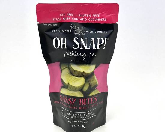 Order Oh Snap Sassy Bites Pickles food online from Fialkoff Kosher Pizza store, Lawrence on bringmethat.com