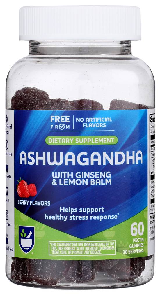 Order Rite Aid Ashwagandha Gummies Mixed Berry (60 ct) food online from Rite Aid store, Palm Desert on bringmethat.com