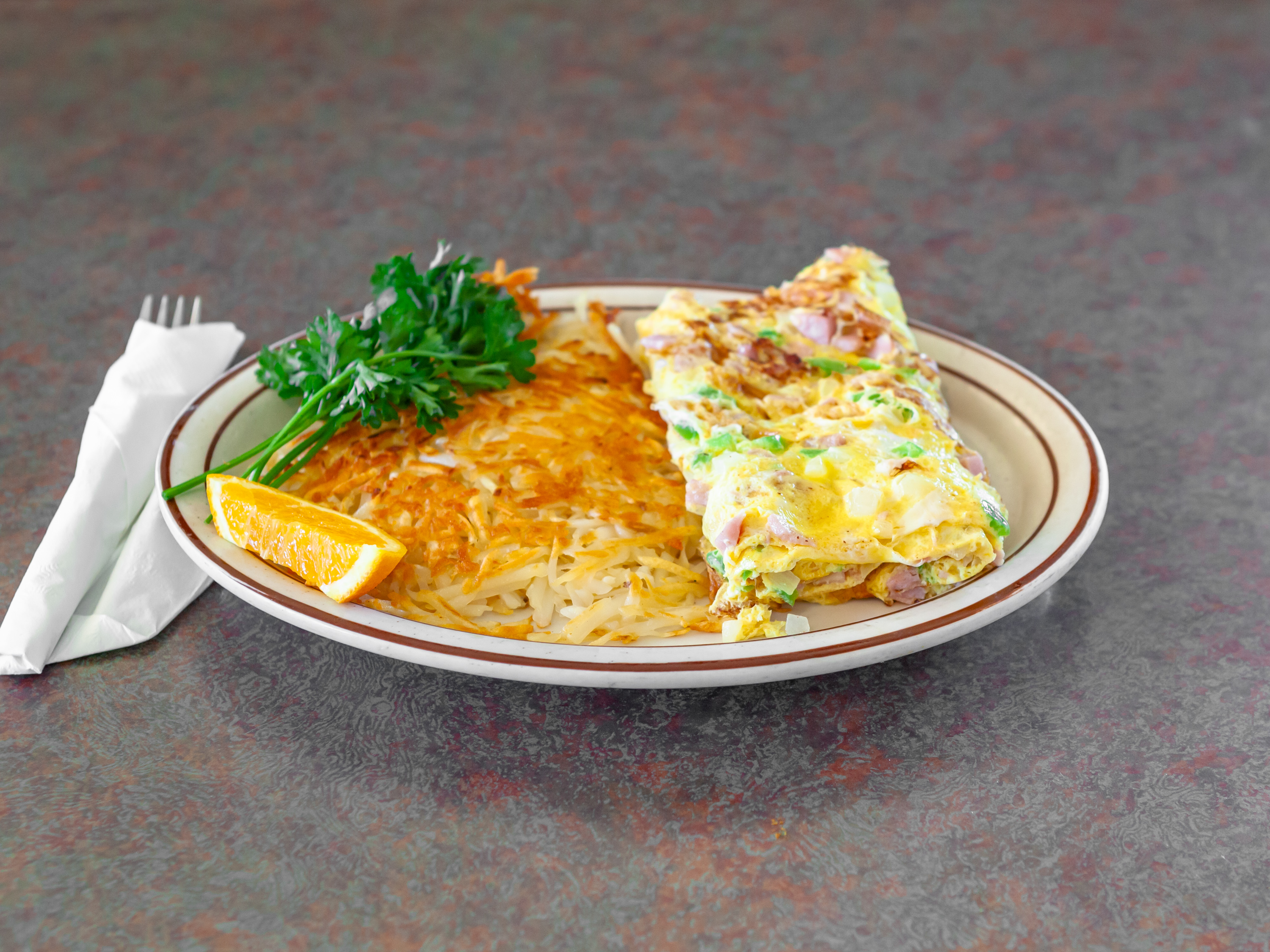 Order Denver Omelette food online from Chef Coffee Shop store, Arcadia on bringmethat.com