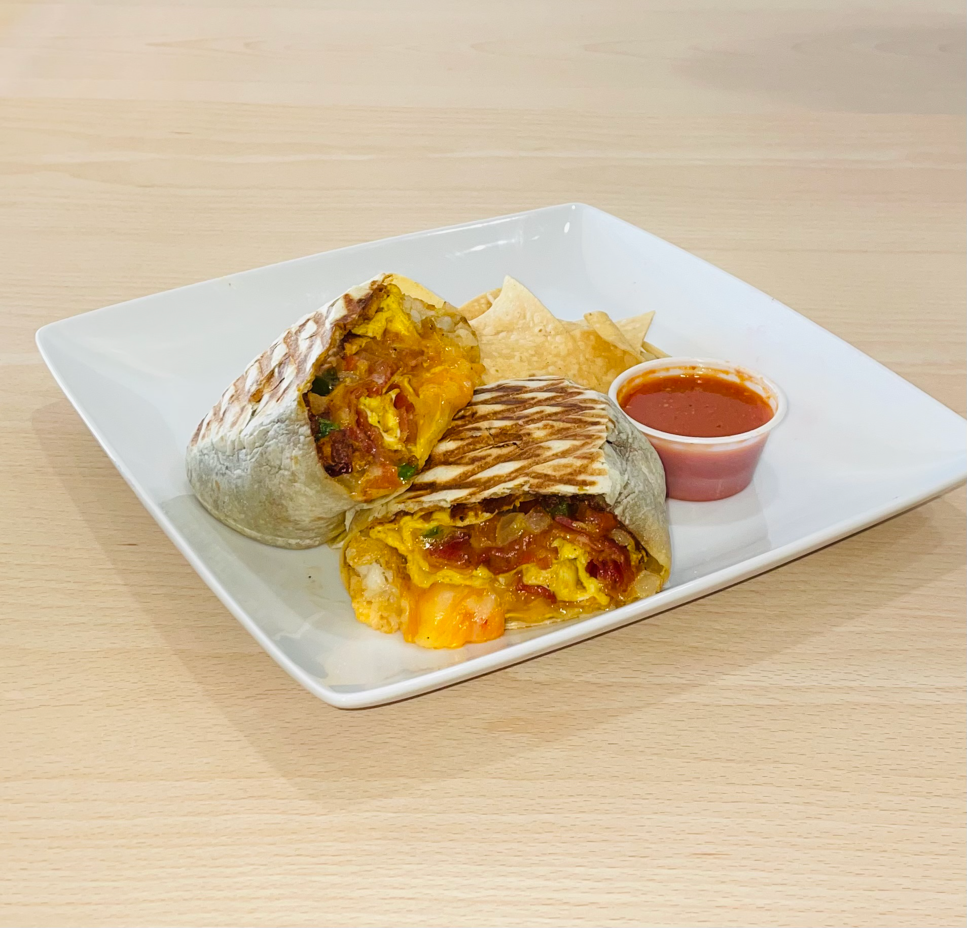 Order Bacon Egg and Cheese Burrito food online from Taqueria Las Virgenes store, Calabasas on bringmethat.com
