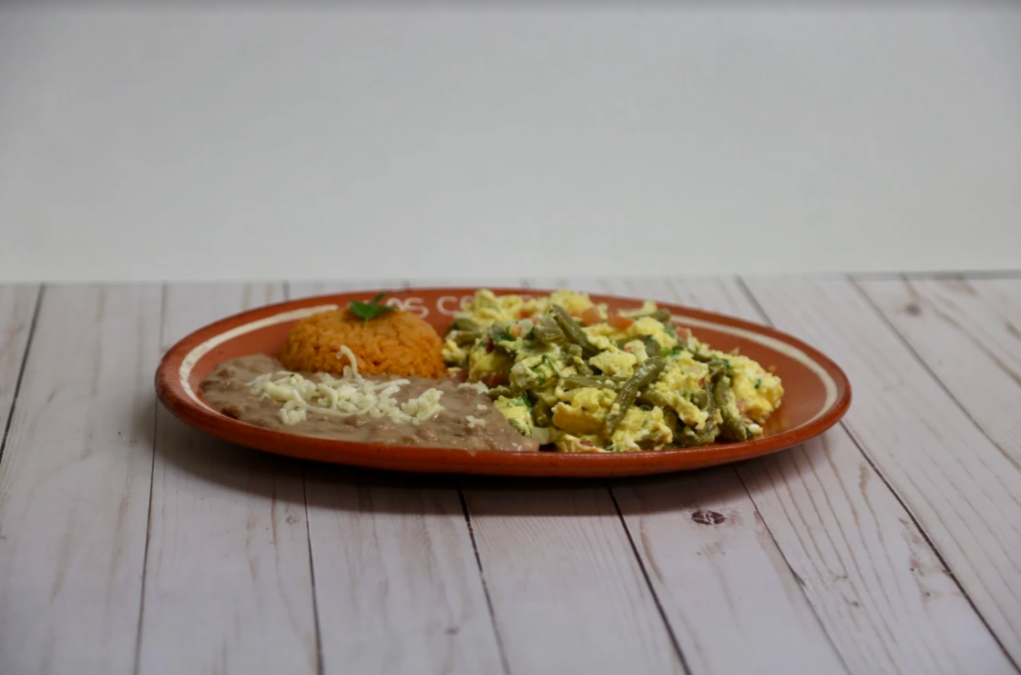 Order Huevos con Nopales food online from Las Cazuelas Restaurant store, San Jose on bringmethat.com