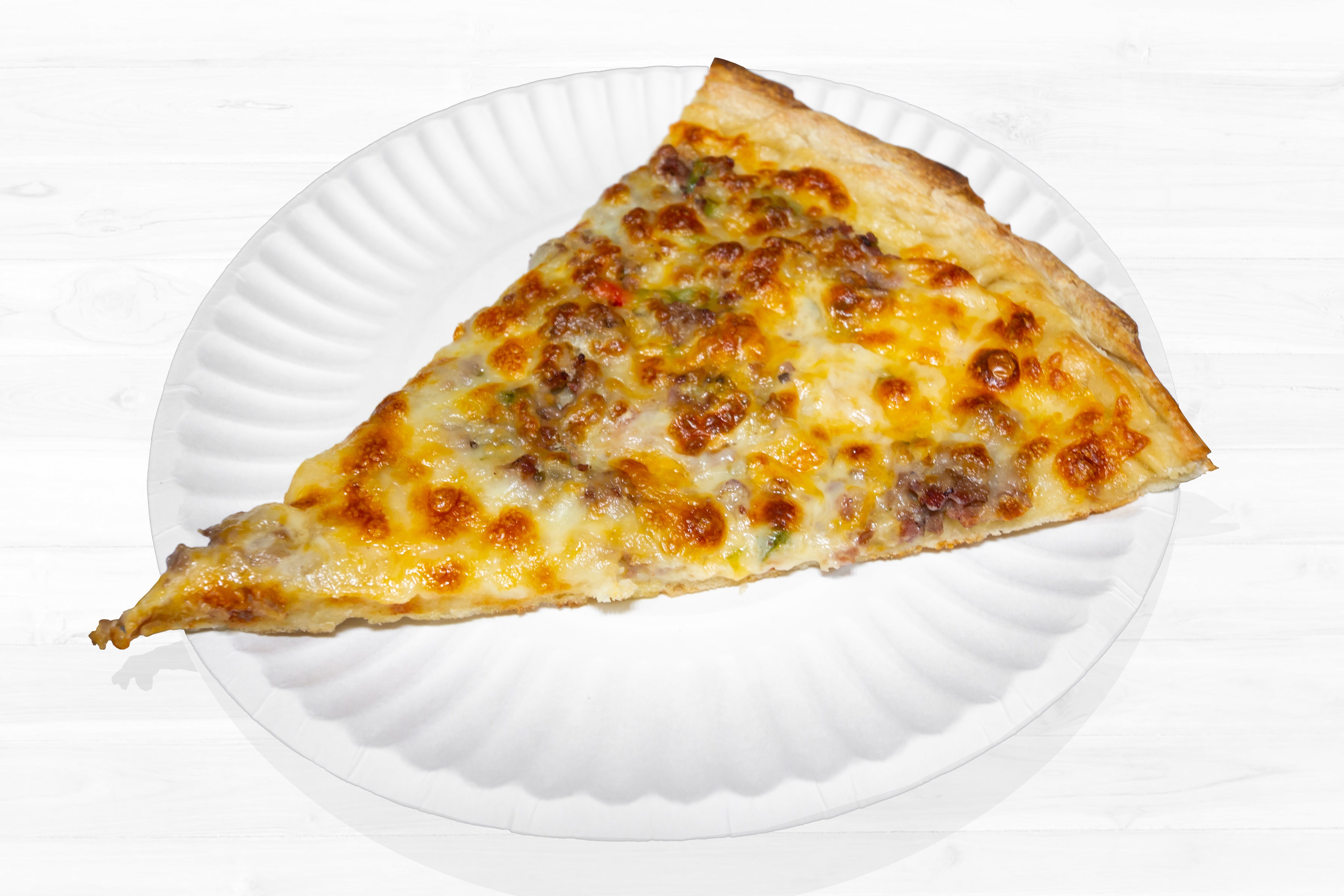 Order 5 Cheese Steak Pizza - Personal 9'' food online from Broadway Bobby's store, Buffalo on bringmethat.com