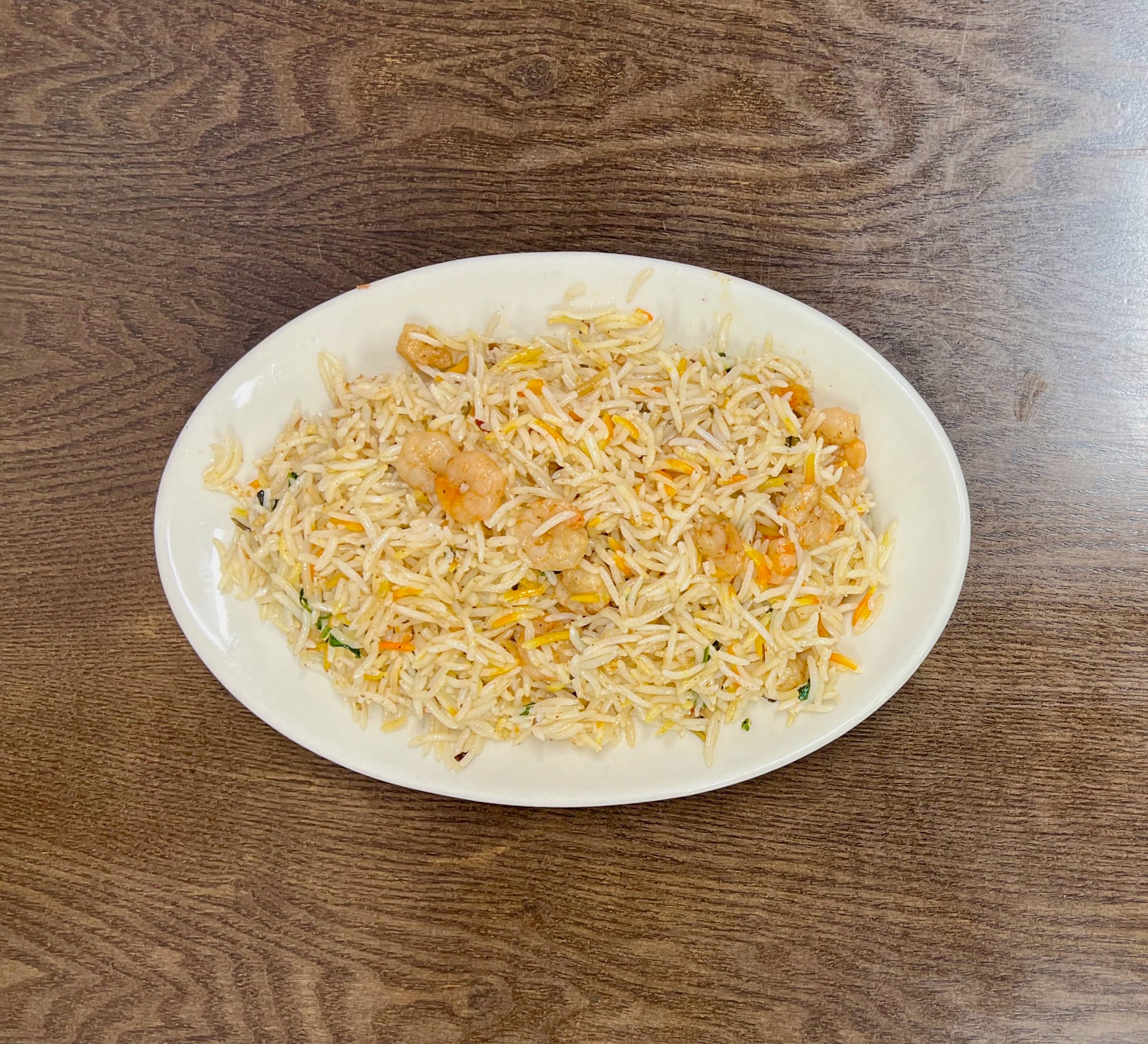 Order Shirmp Fried Rice - Entree food online from Man O Salwa store, Windsor Mill on bringmethat.com
