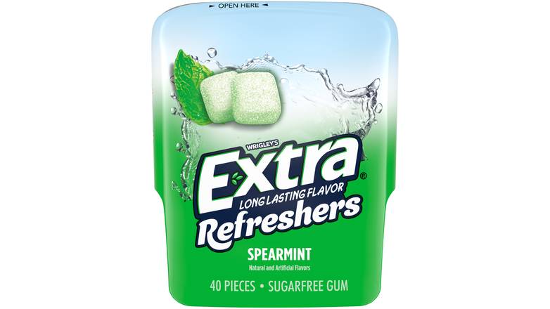 Order Extra Refreshers Spearmint Sugar Free Chewing Gum - 40 Count food online from Valero Food Mart store, Murrayville on bringmethat.com