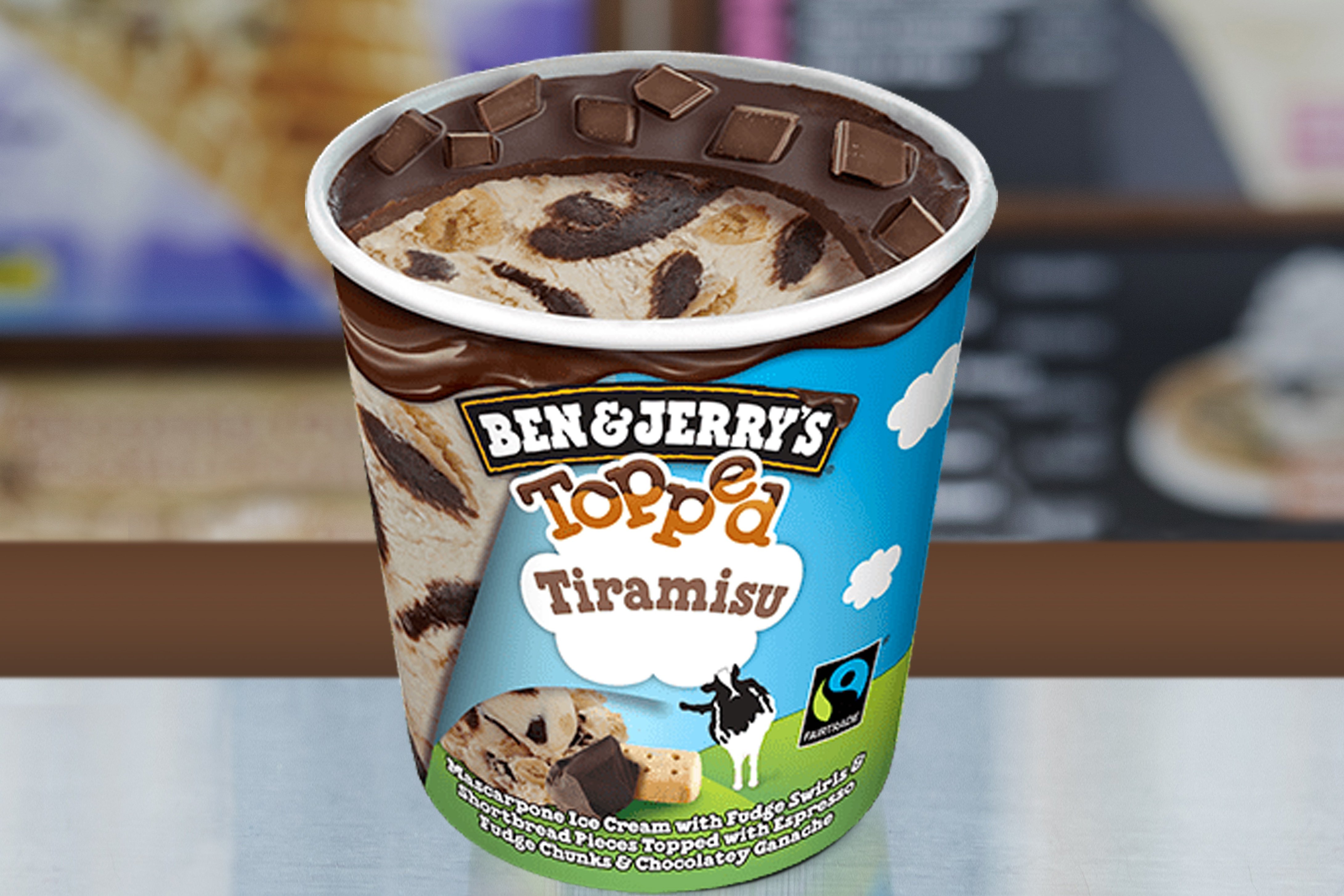 Order "Topped" Tiramisu food online from Ben & Jerry's store, Plano on bringmethat.com