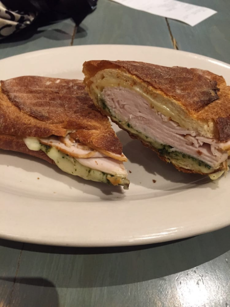 Order Smoked Turkey and Pesto Panini food online from Becky's Bites store, New York on bringmethat.com