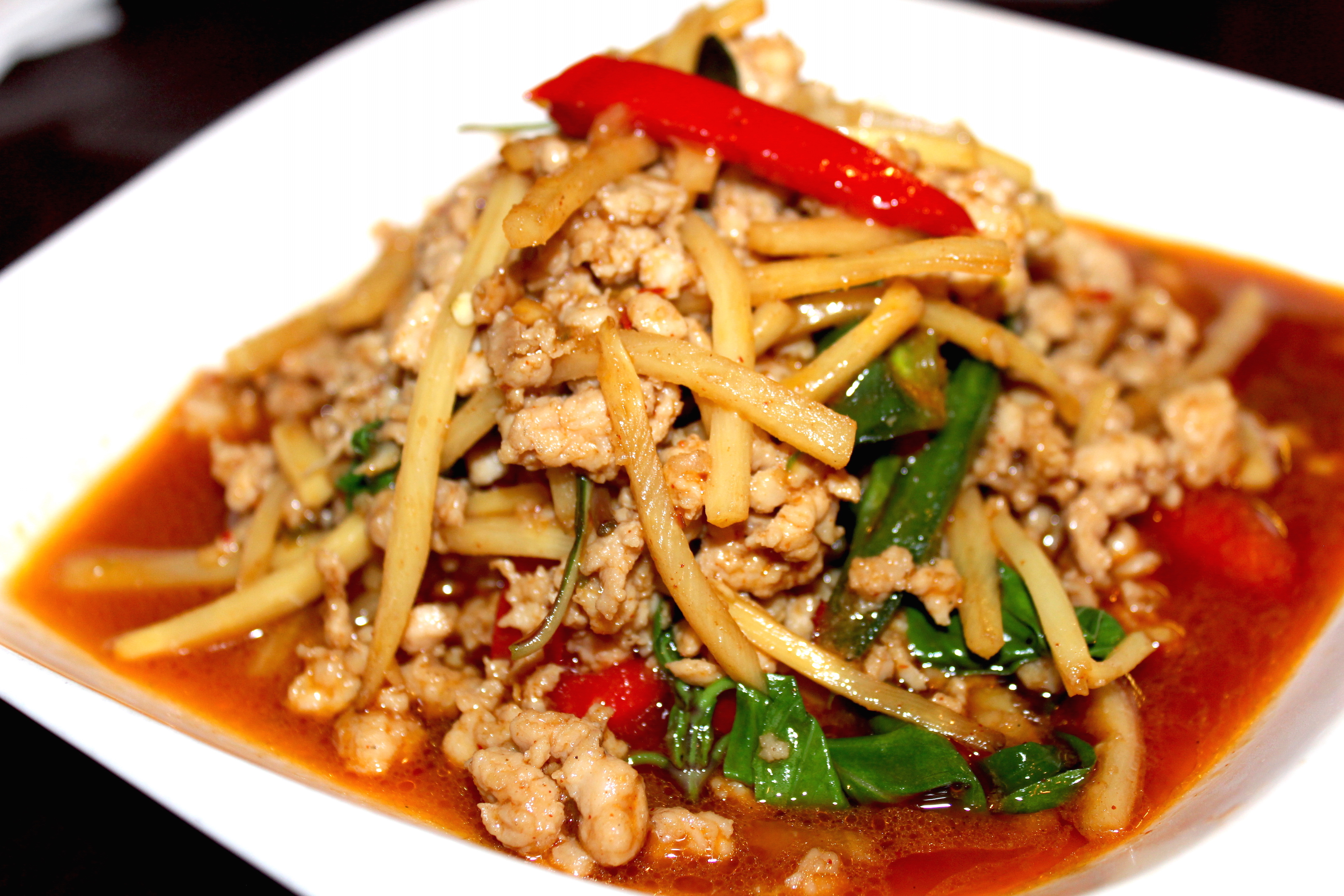 Order Gra Prao (Basil) food online from Chai Thai Noodles store, Hayward on bringmethat.com