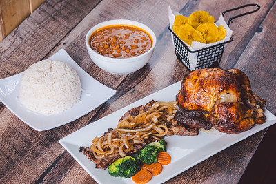 Order Family Combo Pollo & Bistec #5 food online from Caridad Restaurant store, Corona on bringmethat.com