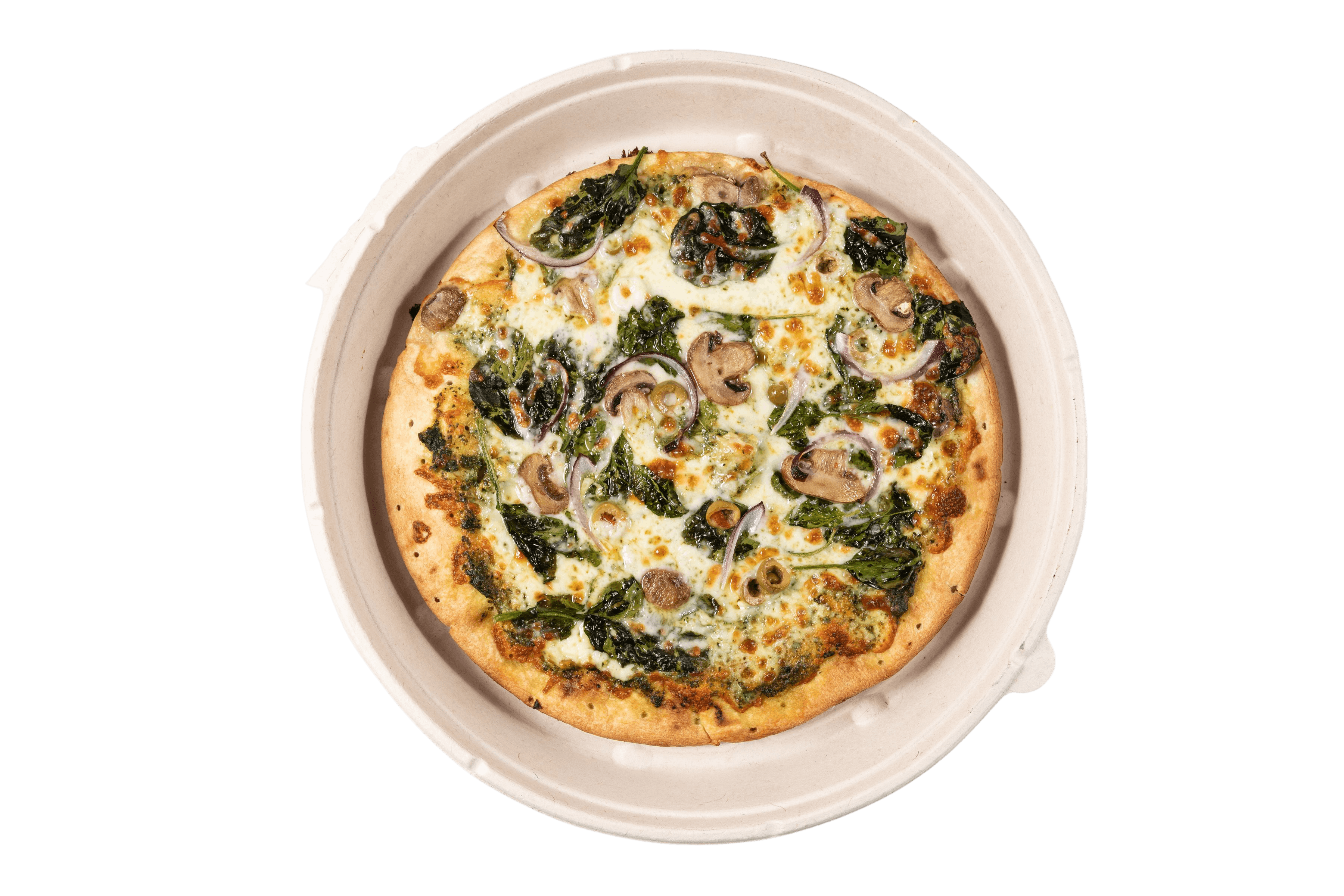 Order Mighty Greens Pizza - 12" (8 Slices) food online from Pitsa store, Glen Allen on bringmethat.com