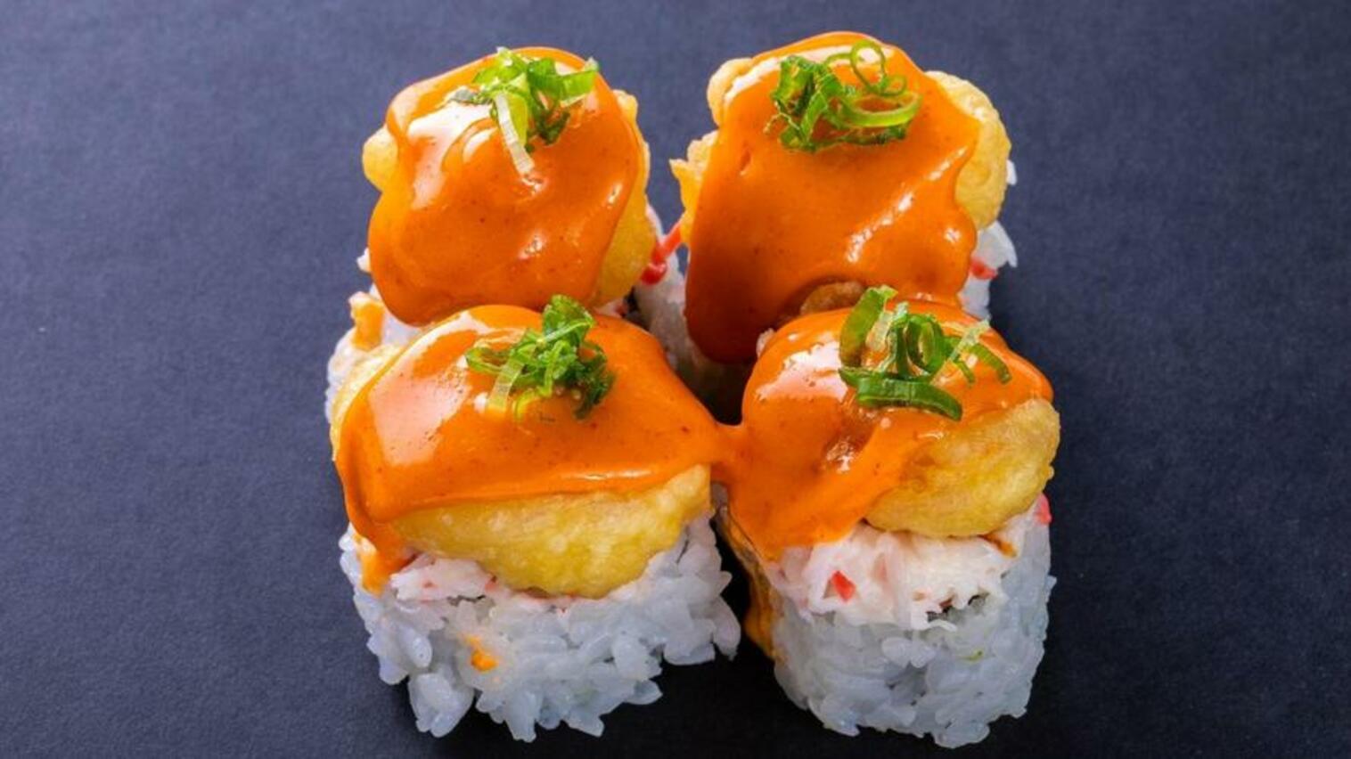 Order (f042) Popcorn Shrimp Roll food online from Sushi Stop store, Los Angeles on bringmethat.com