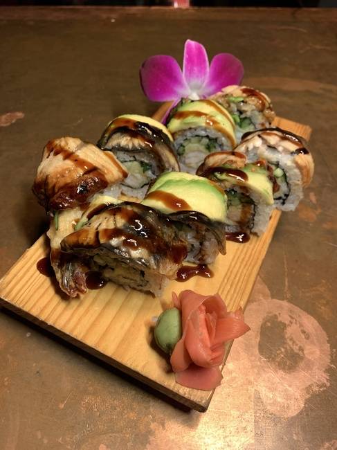 Order Dragon Roll food online from Blufin Sushi store, Grosse Pointe Farms on bringmethat.com