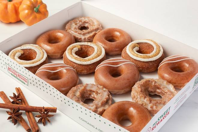 Order Pumpkin Spice Lover's Dozen food online from Krispy Kreme store, Chicago on bringmethat.com