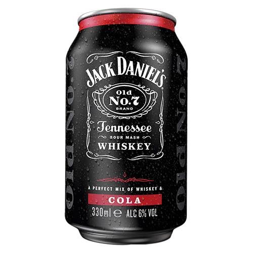 Order Jack Daniel's Whiskey & Cola - 12 oz Cans/4 Pack food online from Bottle Shop & Spirits store, Los Alamitos on bringmethat.com