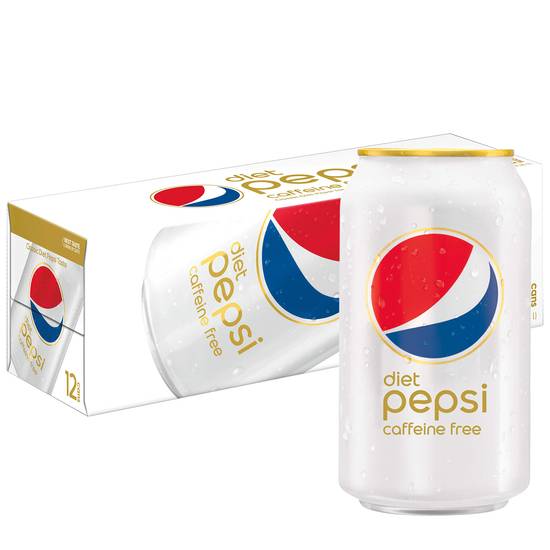 Order Diet Pepsi Caffeine Free Pack Of 12 food online from Deerings Market store, Traverse City on bringmethat.com