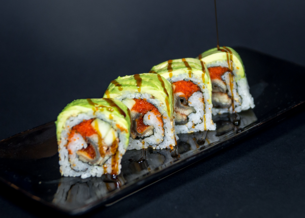 Order Caterpillar Roll food online from California Roll Factory store, Los Angeles on bringmethat.com