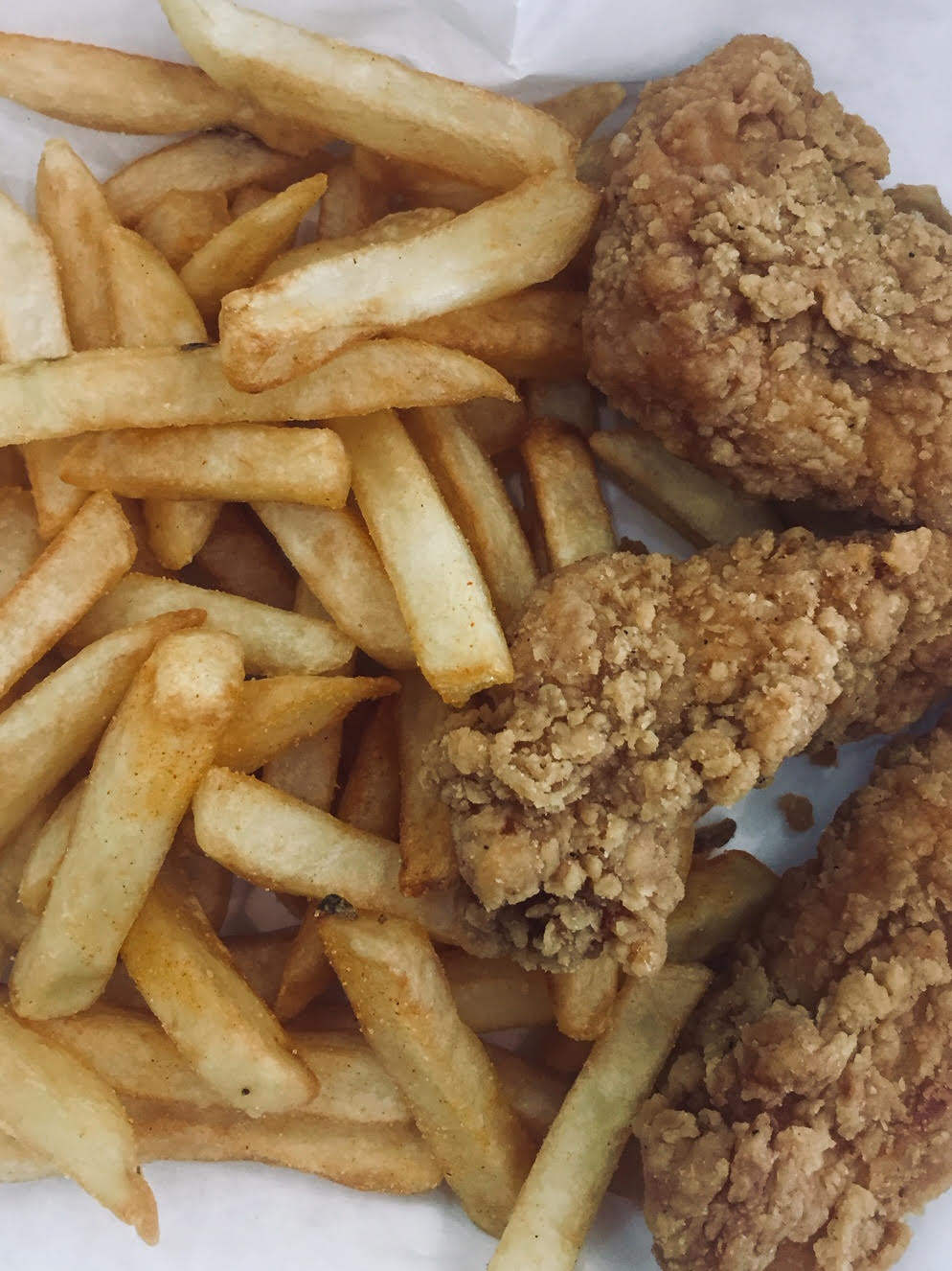 Order Kids Chicken Tenders with Fries food online from Princess Mediterranean Grill store, Commerce Charter Township on bringmethat.com