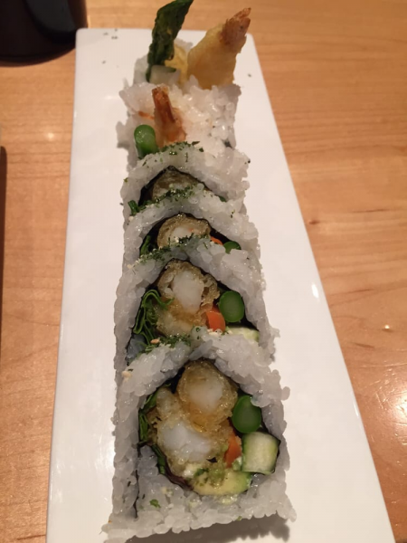 Order 6 Piece Shrimp Tempura Roll food online from Sushi SaSa store, Denver on bringmethat.com