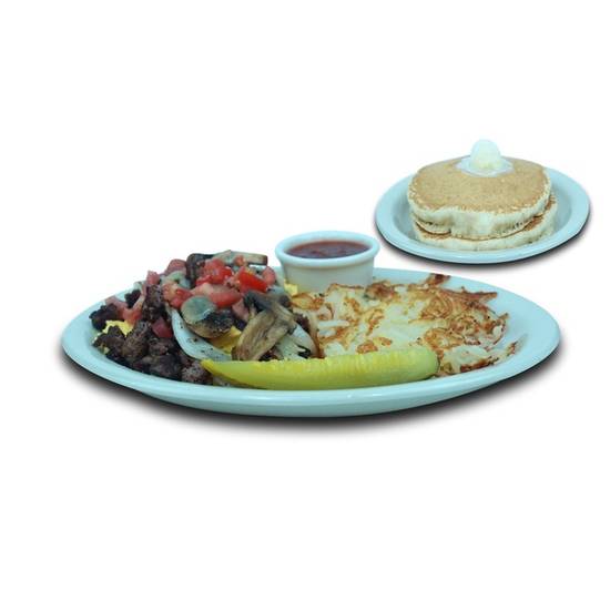 Order Steak Fajita SCR food online from We Pancakes store, Midwest City on bringmethat.com