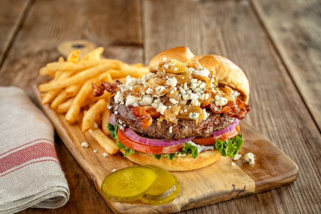 Order The Triple B (Bacon Blue Burger) food online from Uno Pizzeria & Grill store, Lake Delton on bringmethat.com