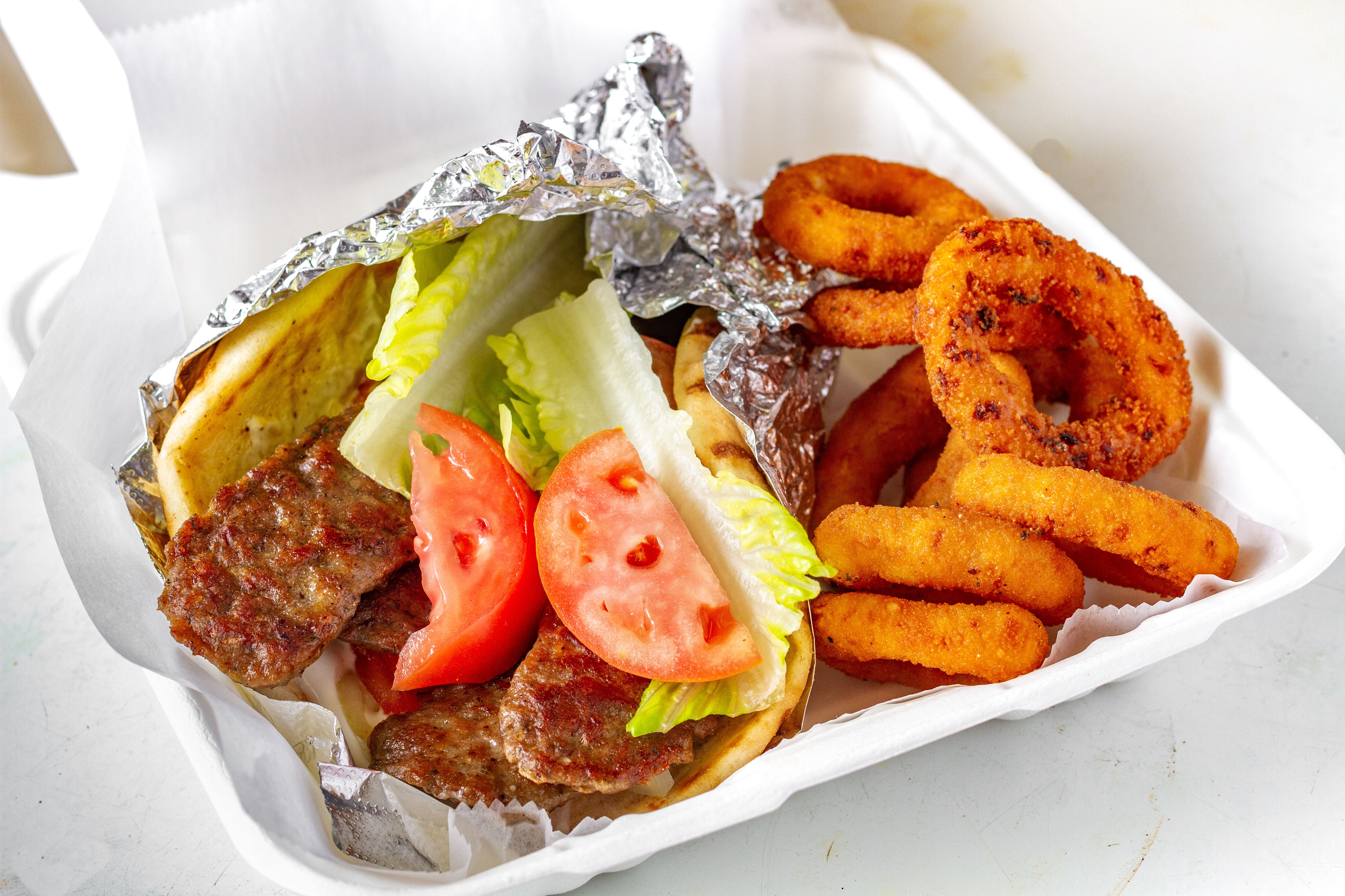 Order Gyro Platter - Platter food online from Mikie's Pizza & Subs store, Baltimore on bringmethat.com